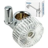 tecuro Brausehalter Zapfen-Schieber Halter für Wandstange Ø 18 mm, verchromt