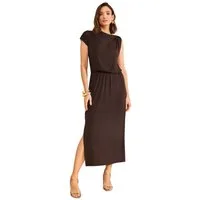 Love & Roses Midikleid Love & Rosesdrapiertes Midikleid, Regular (1-tlg)