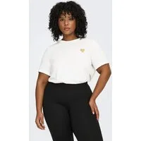 ONLY CARMAKOMA T-Shirt CARKITA LIFE S/S LOGO TOP JRS NOOS Baumwolle, regular fit