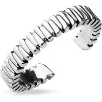BUNGSA Zehenring Zehenring schmal gerillt Silber aus Messing Damen, Zehring Toering