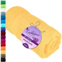 Lashuma Duschtuch - Badetuch Linz, Frottee (1-St), Gelbes Duschtuch 70x140 kuschelig
