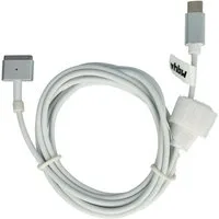 vhbw Adapter passend für Apple Macbook Pro 15" (Ende 2012 - 2017) Notebook Notebook-Adapter USB Typ C Männlich,Usb Type C, Magsafe 2 Männlich, Tragbar