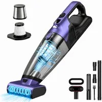 Lapamax Handstaubsauger Akku Kabelloser 25000Pa 120W, Starke Saugkraft, Tragbarer, 10400mAh, 2 Saugmodi Staubsauger für Auto, Teppich, Tierhaare, Treppe