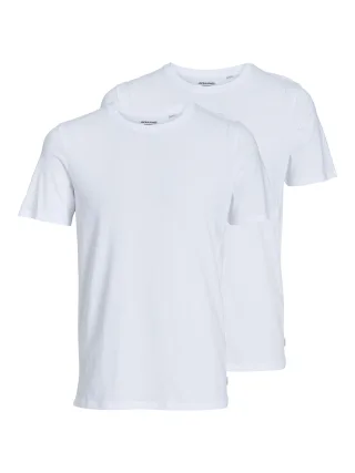 JACK&JONES - JACBASIC CREW NECK TEE SS 2 PACK NOOS white - Gr. - XXL