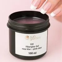 Sun Garden Nails Nageldesign Zubehör Sun Garden Nails UV Fiberglas Gel Rose Klar 100ml ml Aufbaugel, 1-tlg., für die professionelle Nagelmodellage