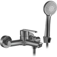 wohnwerk.idee Wannenarmatur Badewannenmischer Einhebelmischer mit Handbrause für Badewanne