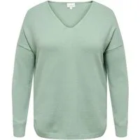 ONLY CARMAKOMA V-Ausschnitt-Pullover CARMARGARETA LS PULLOVER KNT NOOS Viskosemischung, regular fit