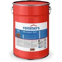 Remmers Holzschutzlasur HK-Lasur 3in1 ebenholz 10 Liter für aussen, 3facher Holzschutz mit Imprägnierung + Grundierung + Lasur
