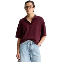 Marc O'Polo DENIM Poloshirt aus Crinkled Organic Cotton-Mix