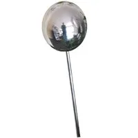 Jürgen Bocker - Gartenambiente Gartenstecker Rosenkugel Edelstahl poliert Stab 80 cm Gartenstecker Beetstecker