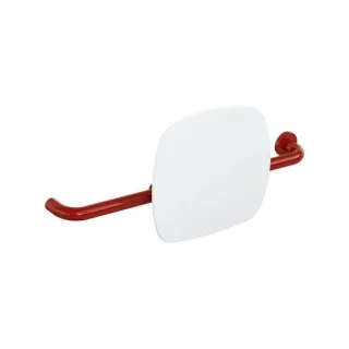 Hewi 801 Rückenstütze 801.51.9261R33 Wandabstand 150mm, Ausführung rechts, Lehne signalweiß, rubinrot