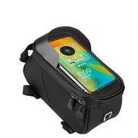 Blusmart Rahmentasche Mountainbike-Frontträgertasche (Handy-Aufbewahrungstasche vorne hängende Tasche, 1,5 l großes Fassungsvermögen), Wasserfester, empfindlicher Touchscreen