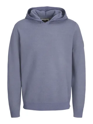 JACK&JONES - JCOAERO KNIT HOOD SN flint stone - Gr. - S