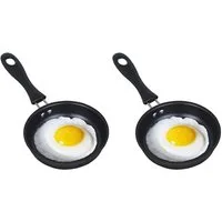 FELIXLEO Pfannen-Set Mini Eierpfanne 12cm 2er Set Antihaft Camping Induktion Gas, (1-tlg)