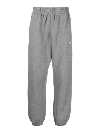Off-White Wave Outline Diagonal bedruckte Jogger in Grau