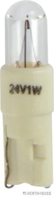 HERTH&BUSS Glühlampe, Instrumentenbeleuchtung, 24 V, 1 W, KW2x4,6d weiß - 89901182
