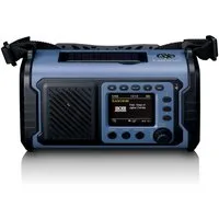 Lenco PDR-255BU Notfallradio (Notfunk, 3 W, DAB+, Bluetooth-Streaming, USB-C-Ladung, Handkurbel und Notrufsignal)