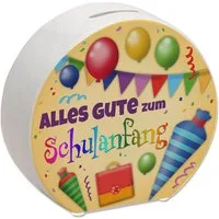 speecheese Spardose Alles Gute zum Schulanfang Spardose zur Einschulung