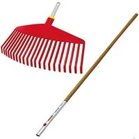 WOLF-Garten Laubbesen Kunststoffbesen mit Holz-Stiel Ui-M/ZM 140(P786) Rot 145 x 25 x 26 cm, (1-tlg)