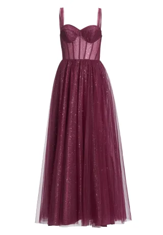 hey kyla - Tüllrobe mit Schimmereffekt mulberry - Gr. - 36