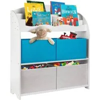 ONVAYA Bücherregal Kinder-Bücherregal Weiß, Kinderregal mit Boxen, Aufbewahrung