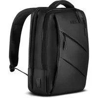 NILS CAMP Laptoprucksack Reiserucksack 15L Business Rucksack Laptoptasche, Integrierte USB- und USB-C-Anschlüsse für bequemes Laden mit Powerbank