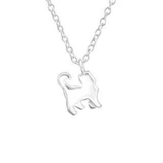Katzen Halskette aus 925 Silber