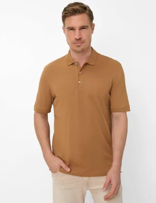Brax Herren Polo Style PETE peanut, hellbraun, Gr. 5XL