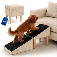 Outentin Haustiertreppe Hundetreppe klappbar mit Polster - Hunderampe Sofa Bett Katze (100 kg Belastbarkeit 2-in-1 Funktion 72x36x36 cm, 16 Farben, 1-St., Rutschfeste Oberfläche, Gelenkschonend, Pflegeleicht, Für Innenbereich)