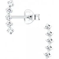 ALEXANDER YORK Paar Ohrstecker KRISTALLREIHE 5 sparkling, 2-tlg., 925 Sterling Silber