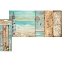 Stamperia Stoff Sea Land, 30 cm x 30 cm