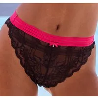 Vivance Tanga aus elastischer Spitze mit modischen Kontrastfarben