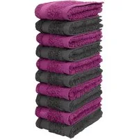 OTTO home Waschlappen Vanessa, 10 Seiftücher, 30x30cm, in Standard- und Premium-Qualität, (Set, 10-St), Handtücher mit Bordüre, 100% Baumwolle, einfarbig, weich