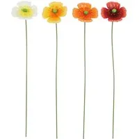Flamingo Gartenfigur Flamingo Gartenstecker Papaver Metall 10 x 60 cm
