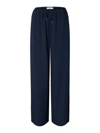 selected women - SLFIONA HW WIDE STRING PANT B Dark Sapphire - Gr. - 42