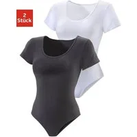Vivance T-Shirt-Body (2er-Pack) aus elastischer Baumwoll-Qualität