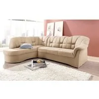 DOMO collection Ecksofa Papenburg, zeitlose Rückensteppung, elegante Armlehne, L-Form, mit Ottomane, wahlweise mit Bettfunktion, OTTOs Choice