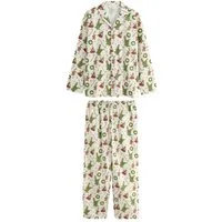 Next Pyjama Geknöpfter Schlafanzug, Familienkollektion, Grinch (2 tlg)