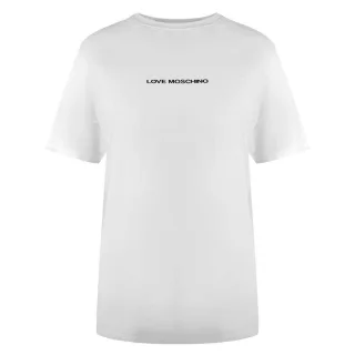 Love Moschino - "Love" T-Shirt für Damen, Alltag, kurzärmlig (Weiß)