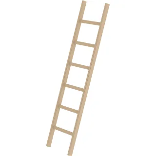 Munk Sprossen-Anlegeleiter Holz ohne Traverse - 033106