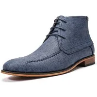 Allthemen Schnürstiefel Herren Business Schnürstiefel mit Mittlerer Schaft Niedriger Absatz
