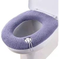 Zaewry Dusch-WC-Sitz 2 Stück Toilettensitzbezug Waschbar mit Griff weiche WC Deckelbezug