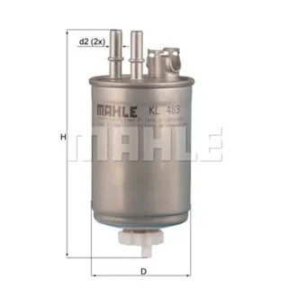 Mahle Kraftstofffilter Ford Courier Fiesta Focus Tourneo Transit 1,8
