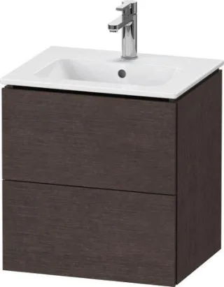 Duravit L-Cube Waschtischunterbau wandhängend Eiche dunkel gebürstet Matt 520x421x550 mm - LC6218072 LC621807272