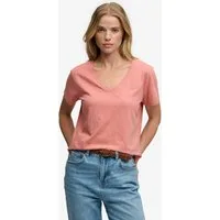 Superdry T-Shirt STUDIOS SLUB EMB VEE TEE Baumwollmischung, relaxed fit