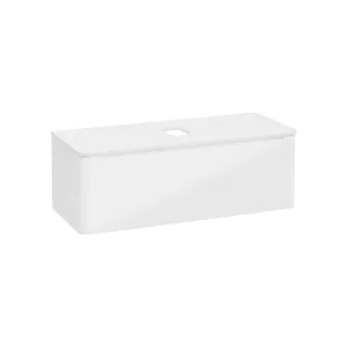 VitrA New Integra Round Waschtischunterschrank für Aufsatzwaschtisch mit 1 Weiß Hochglanz,70059 70059
