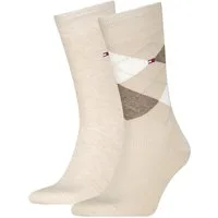 Tommy Hilfiger Socken TH MEN SOCK CHECK 2P (2-Paar, 2 Paar) mit klassischem Argyle-Design