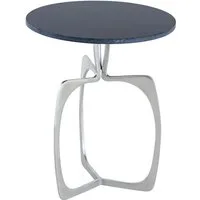 Amagohome Beistelltisch Runder Beistelltisch Berlin mit Marmor – Ø 45 cm Design Sofatisch Gold, Handarbeit