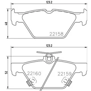 Hella Bremsbel?ge hinten Subaru Forester Impreza Legacy Levorg Outback Xv