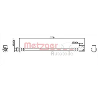 Metzger Bremsschlauch hinten links Honda Jazz 3